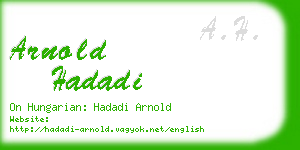 arnold hadadi business card